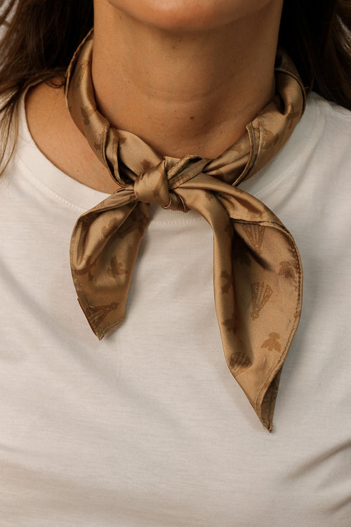 Lenço Miss Católica - Bege Dourado